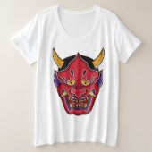Hannya (般 の 面) grote maat t-shirt (Design voorkant)