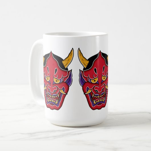 Hannya (般 の 面) koffiemok (Voorkant links)