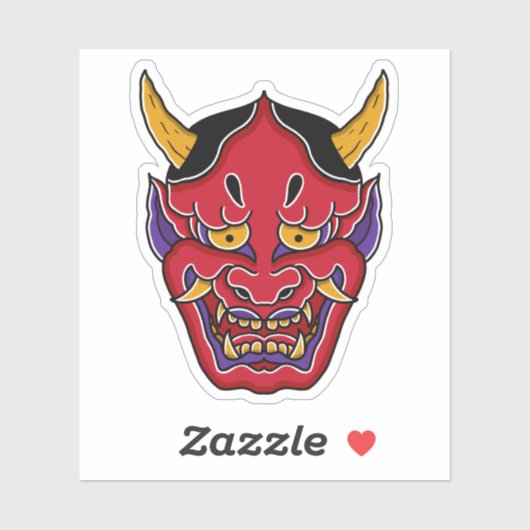 Hannya (般 の 面) sticker (Vel)