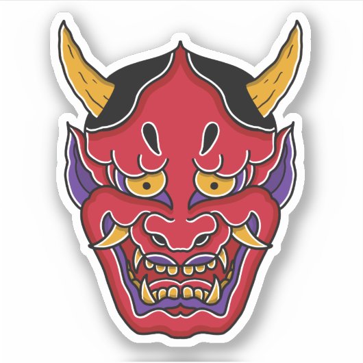 Hannya (般 の 面) sticker (Voorkant)