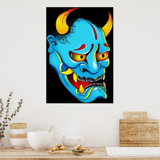 Hannya Demon Mask Poster (Keuken)
