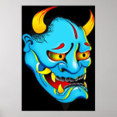 Hannya Demon Mask Poster (Voorkant)