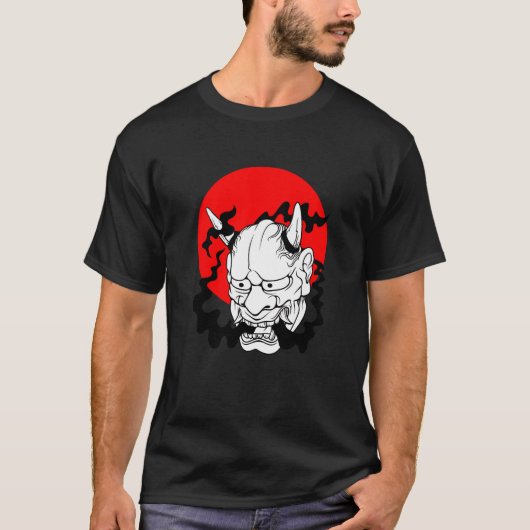 Hannya japanese yokai Ogre mask oni harajuku art r T-shirt (Voorkant)