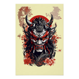 Hannya japans masker 3 perfect poster