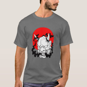 Hannya Japanse yokai Ogerenmasker oni Harajuku kun T-shirt