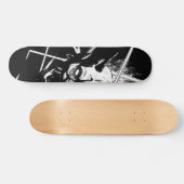 Hannya Mask 8189 - Variant - Black & White - links Persoonlijk Skateboard (Horizontaal)