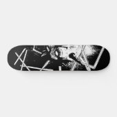 Hannya Mask 8189 - Variant - Zwart-wit Persoonlijk Skateboard (Horizontaal)