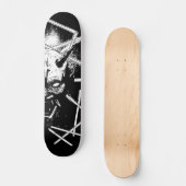 Hannya Mask 8189 - Variant - Zwart-wit Persoonlijk Skateboard (Voorkant)