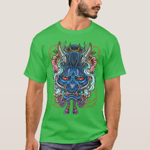 Hannya Mask Japans Jealous Vrouw Demon Sakura T-shirt
