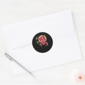 Hannya Mask Ronde Sticker (Envelop)