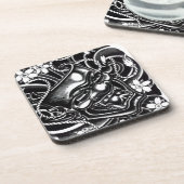 Hannya Mask Tattoo Design Bier Onderzetter (Linkerzijde)