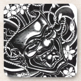 Hannya Mask Tattoo Design Bier Onderzetter