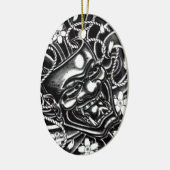 Hannya Mask Tattoo Design Keramisch Ornament (Links)