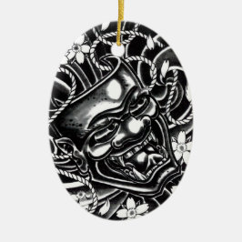 Hannya Mask Tattoo Design Keramisch Ornament