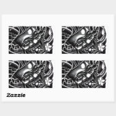 Hannya Mask Tattoo Design Rechthoekige Sticker (Vel)