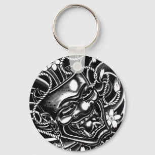 Hannya Mask Tattoo Design Sleutelhanger