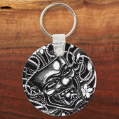Hannya Mask Tattoo Design Sleutelhanger (Voorkant)