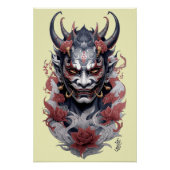 Hannya mask tattoo perfect poster (Voorkant)