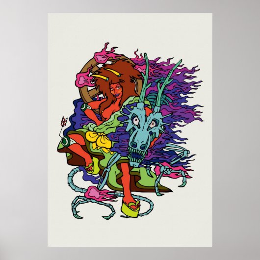 Hannya worstler canvas poster (Voorkant)