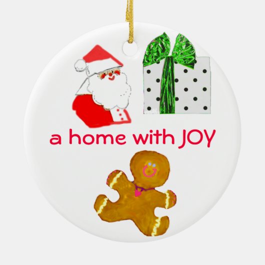 Hanoeka en kerstFeestdagen Keramisch Ornament (Achterkant)