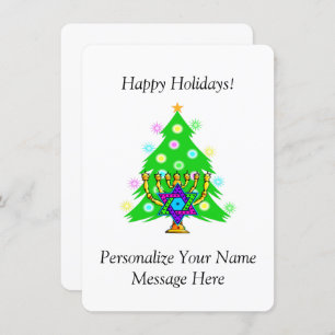 Hanoeka en Kerstmis samen Feestdagenkaart