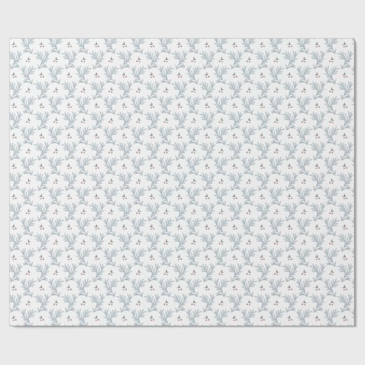 Hanoekah wit met sage en magpie - bessen 2 cadeaupapier (Vlak)