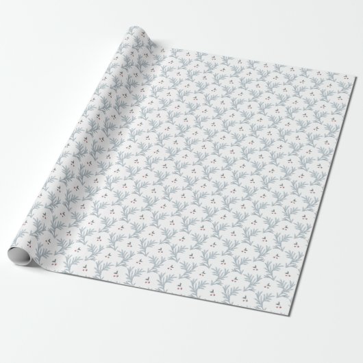 Hanoekah wit met sage en magpie - bessen 2 cadeaupapier (Uitgerold)
