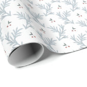 Hanoekah wit met sage en magpie - bessen 2 cadeaupapier (Rol Hoek)