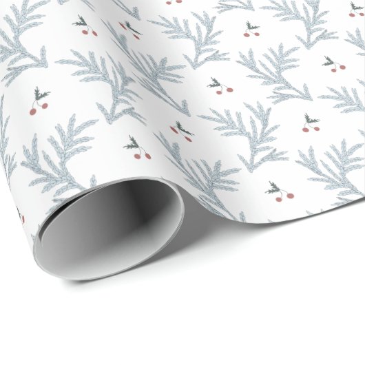 Hanoekah wit met sage en magpie - bessen 2 cadeaupapier (Rol Hoek)