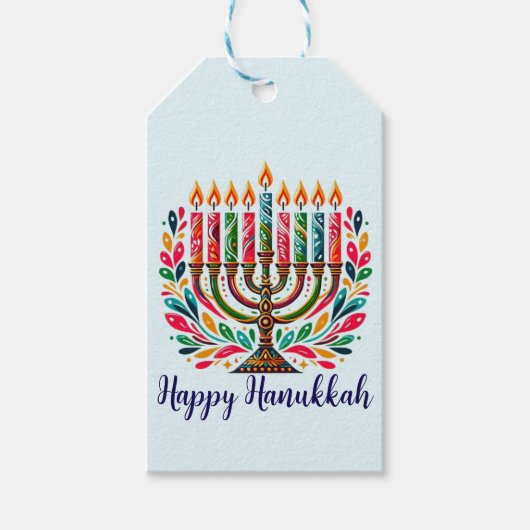 Hanoekasfestival van Lichten Cadeaulabel (Voorkant)