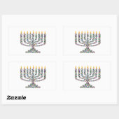 Hanoekiah gemaakt met Gemstenen Rechthoekige Sticker (Vel)