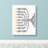 Hanoekiah gemaakt met Pareltjes Verrekte Canvas Pr (Insitu (Houten vloer))