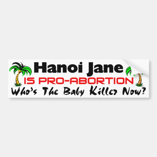 Hanoi Jane Bumpersticker (Voorkant)