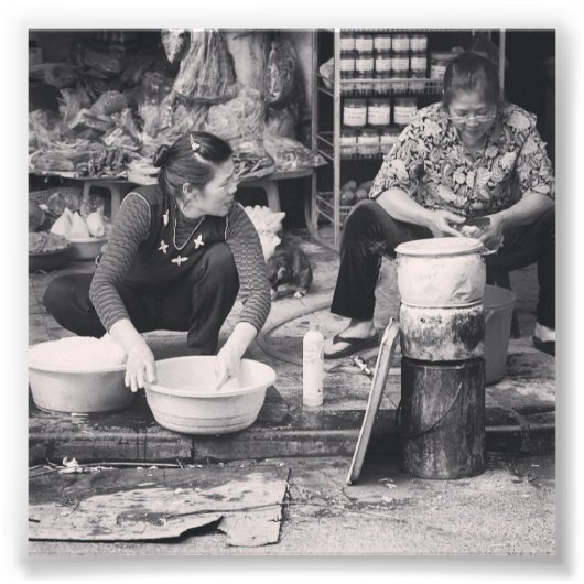 Hanoi Markets Foto Afdruk (Voorkant)