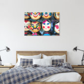 Hanoi-maskers op de markt canvas afdruk (Insitu (Slaapkamer))