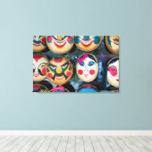 Hanoi-maskers op de markt canvas afdruk (Insitu (Houten vloer))