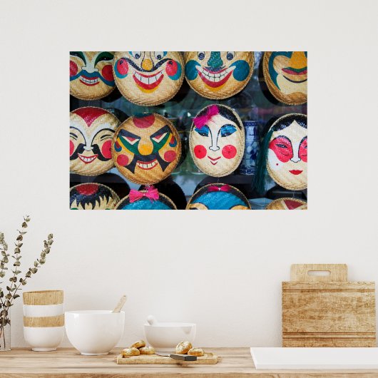 Hanoi-maskers op de markt poster (Keuken)
