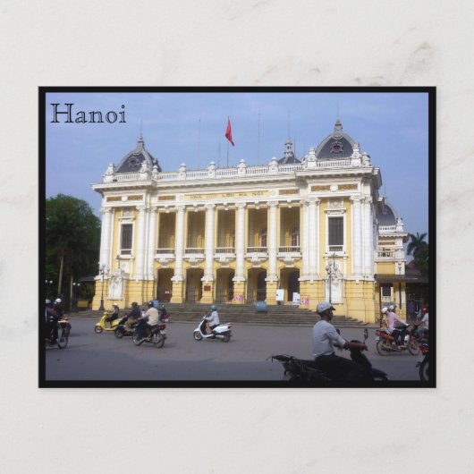 Hanoi opera verkeer briefkaart (Voorkant)