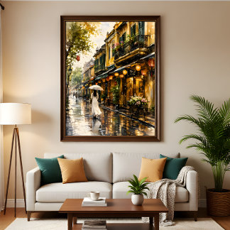 Hanoi Oude Wijk Aquarel Muur Kunstprint Foto Afdruk