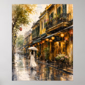 Hanoi Oude Wijk Aquarel Muur Kunstprint Poster (Voorkant)