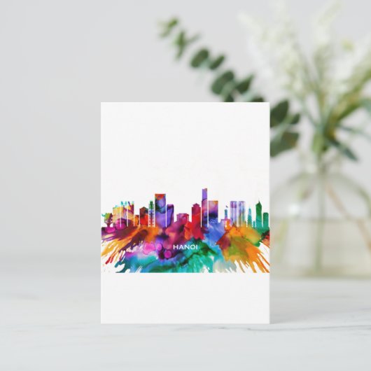 Hanoi Skyline Feestdagenkaart (Staand voorkant)