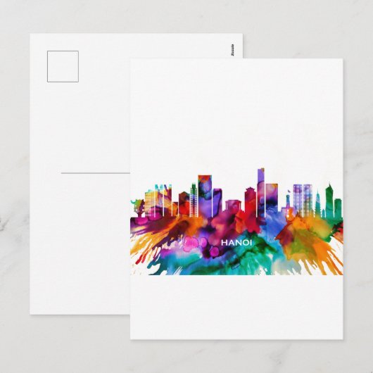 Hanoi Skyline Feestdagenkaart (Voorkant / Achterkant)