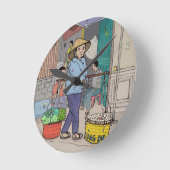 Hanoi Street Hawker Vietnam Ronde Klok (Hoek)