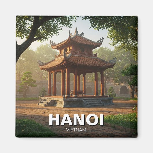 Hanoi Tempel van de Literatuur Vietnam Reizen Magneet (Voorkant)