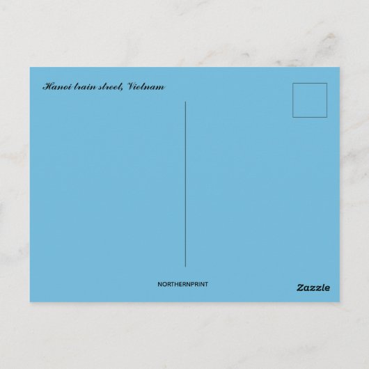 Hanoi Train Street Vietnam Briefkaart (Achterkant)