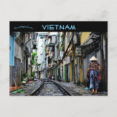 Hanoi Train Street Vietnam Briefkaart (Voorkant)