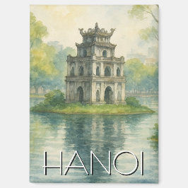 Hanoi Turtle Tower Vietnam Reizen Magneet