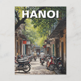 Hanoi Vietnam Alley Reizen Briefkaart