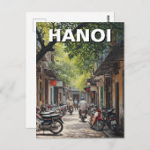 Hanoi Vietnam Alley Reizen Briefkaart (Voorkant / Achterkant)