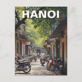 Hanoi Vietnam Alley Reizen Briefkaart (Voorkant)